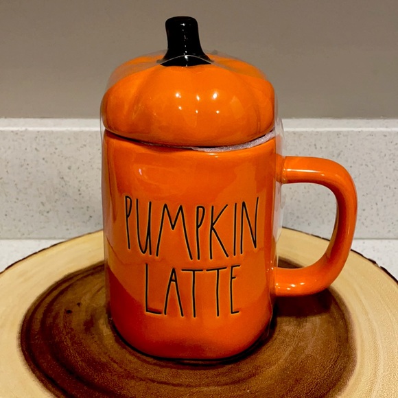 ❗️RAE DUNN PUMPKIN LATTE FARMHOUSE COFFEE TEA PSL COFFEE TEA DECOR MUG W TOPPER - Picture 4 of 4